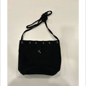 BAGGU Black Canvas Drawstring Purse